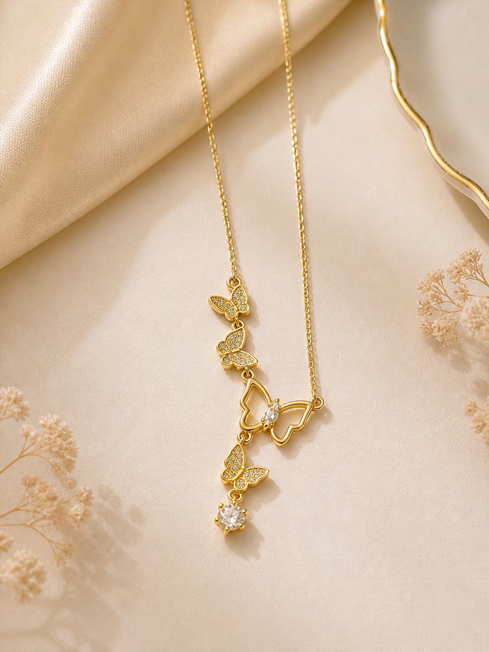 Golden Flutter Necklace
